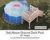 5x6 Above Ground Pool Deck Building Plan: DIY Construction (PDF Download)