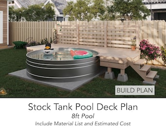 Stock Tank Pool Deck Plan: DIY Construction Guide (Digital Download)