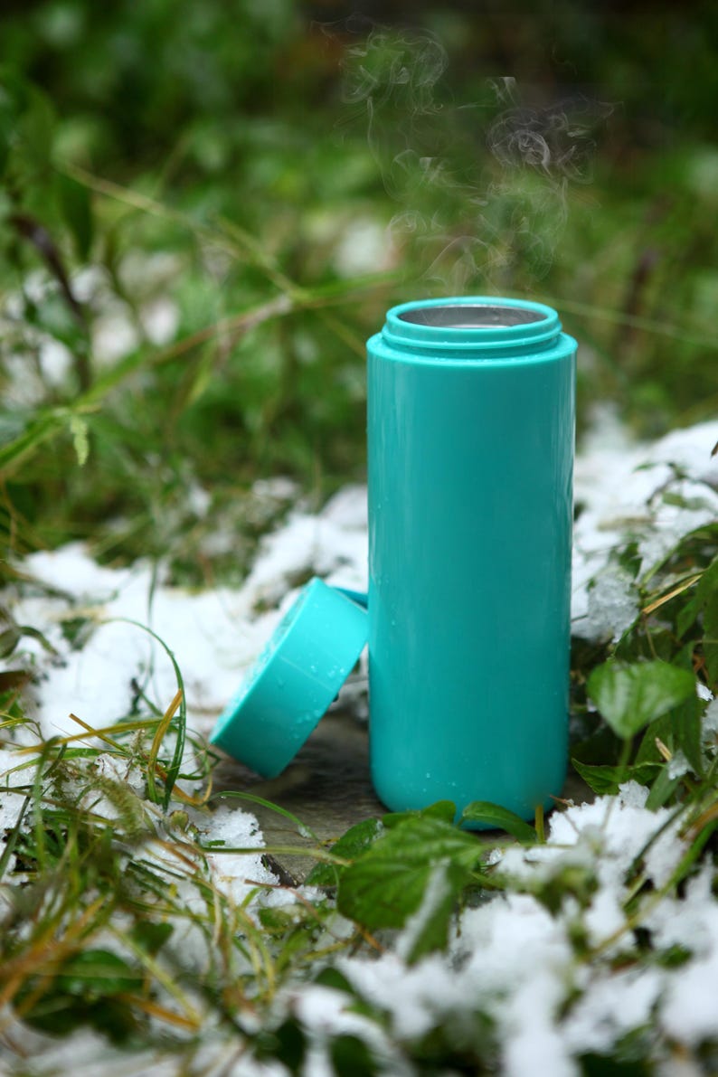 Thermosflasche Trinkflasche Isolierflasche Edelstahl Geschenk Thermobecher 400ml Green