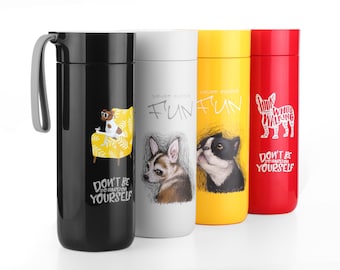 Thermosflasche Trinkflasche Isolierflasche Edelstahl Geschenk Thermobecher 400ml