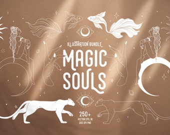 Magic Souls vector illustration mega bundle