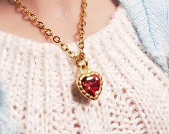 Barbie Heart Necklace Etsy