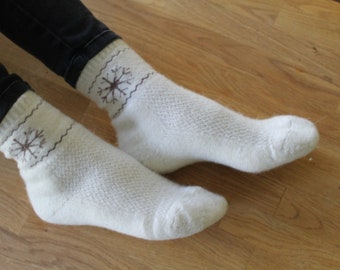 Calcetines de mujer de lana de oveja 100% Natural calcetines casuales cálidos para el invierno agradables y cómodos