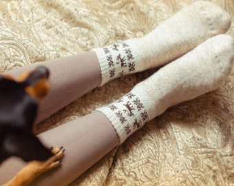 Women's socks made of sheep's wool 100% Natural warm casual socks for winter nice and comfortable