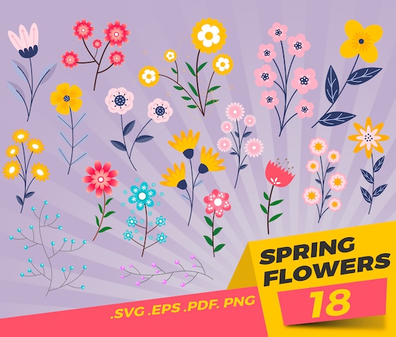 Spring Flower SVG Flower svgFlower svg filespring | Etsy