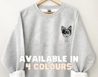 Custom Pet Portrait Sweatshirt: Personalised Jumper of Dog, Cat, Any Animal