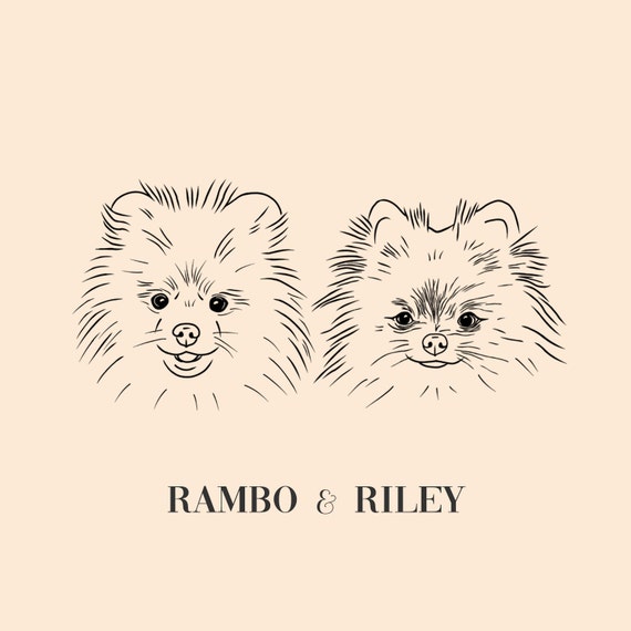 Custom Pet Drawing | Digital Art File of Your Own Pet | Drawn From Photo