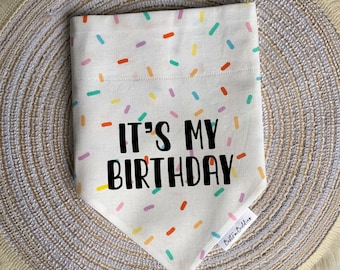 Birthday Dog Bandana Sprinkles | Happy Birthday | It's my Birthday | Birthday Girl | Birthday Boy