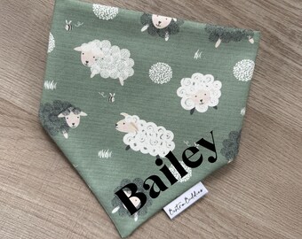 Personalised Sheep Dog Bandana, Easter Spring Pet Accessory