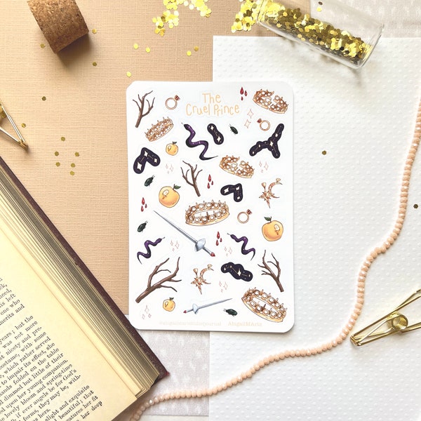 The Cruel Prince Inspired Matte  Bullet Journal Stickers | BuJo | CP | Booktok | Planner | Bookstagram | Bookish | Fandom