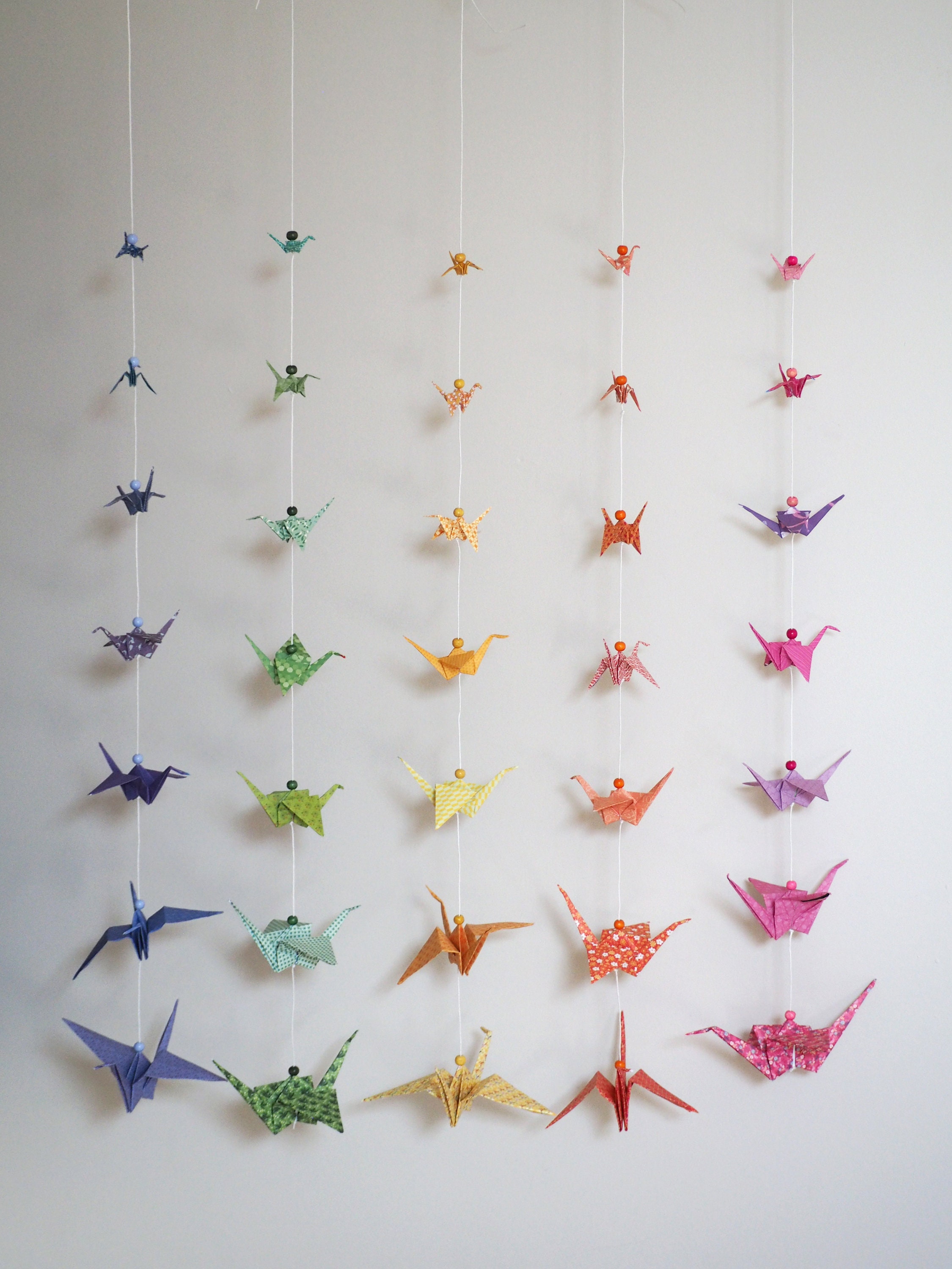 Guirlande Origami, Modèle Grues