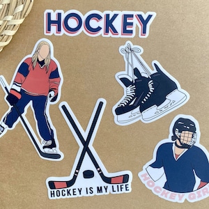 Ice Hockey Stickers, Girl Hockey, Ice Hockey Decal, Hockey Gift, Planner stickers, Sport Stickers, Ice Hockey Gifts, Hockey Coach Gifts
