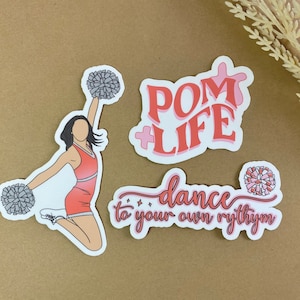 Pom stickers , Pom Dance Sticker, Pom Sticker Pack, Pom team gifts, Pom poms, Senior Night Gift, Pom Gifts, Pom Coach Gifts