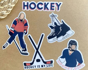 Hockey Coach Team Sticker Ice Hockey Bumper Sticker WickedGoodz Hockey Skull Decal