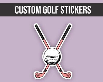 Adesivo da golf personalizzato / Adesivo sportivo personalizzato / Adesivi da golf / Squadra di golf / Regalo da golf / Regali senior / Notte senior / Adesivo da golf personalizzato