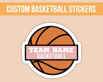 Custom Basketball Sticker | Custom Sport Sticker | Basketball Stickers | Team Stickers | Basketball Gift | Basketball