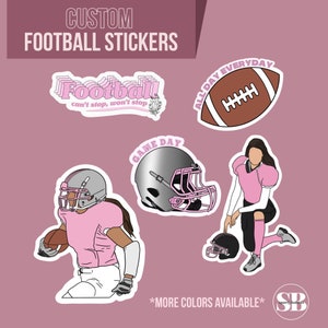 Etiquetas do futebol da menina | Pacote de adesivos de futebol | Meninas do futebol | Presentes de futebol para meninas | Adesivos à prova d'água | Futebol Rosa |