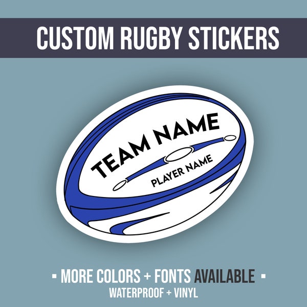 Custom Rugby Stickers | Custom Sport Sticker | Rugby Sticker | Team Stickers | Rugby Gift | Rugby Senior Gift | Sport Stickers | Sport Gifts