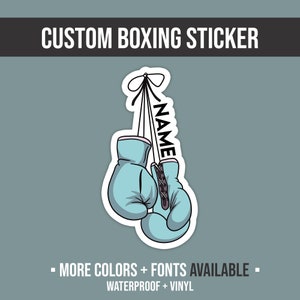 Pegatina de boxeo personalizada / Pegatina deportiva personalizada / Pegatinas de boxeo / Regalo de entrenador de boxeo / Pegatinas deportivas / Regalo de boxeo personalizado