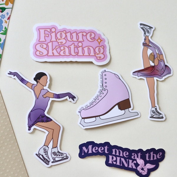 Figure Skating stickers , Skating stickers, Ice Skating Stickers, Figure Skate Stickers, Sport Gifts, Ice skating gifts