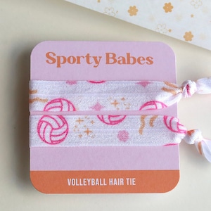 Volleyball Hair ties, Volleyball Gift Hair Ties, Sports Gift, Elastic Hair Ties, Volleyball  Player, Hair Band, Party Favors, Team Gifts