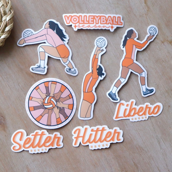 Volleyball Stickers Etsy