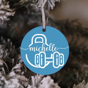 Personalized Fitness Ornament | Personalized Christmas Ornament | Custom Christmas Gift | Fitness Gift | Sport Christmas Gifts