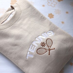 Peacock Tennis Sweatshirt — Cute Bird Tennis Player Graphic Crewneck main image 1