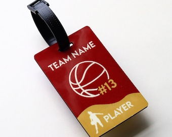 Personalized Basketball Bag Tag, Basketball Luggage Tags, Basketball bag tag, Basketball team gift, Personalized Basketball gift, Sport Gift