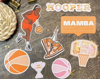 Basketball Stickers, Girl Basketball Stickers, Basketball Gift, Basketball Coach Gifts, Basketball Player, Sport Stickers, Sport Gifts
