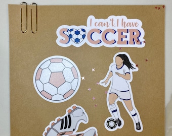 Pegatinas de Futbol, Pegatinas de Chicas de Futbol, Balón de Futbol, No puedo, tengo futbol, Pegatinas Deportivas, Regalo de Futbol, Regalos Deportivos