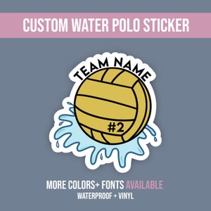 Custom Water Polo Stickers | Custom Sport Sticker | Water Polo Stickers | Team Stickers | Water Polo Gift | Water Polo Senior Gifts