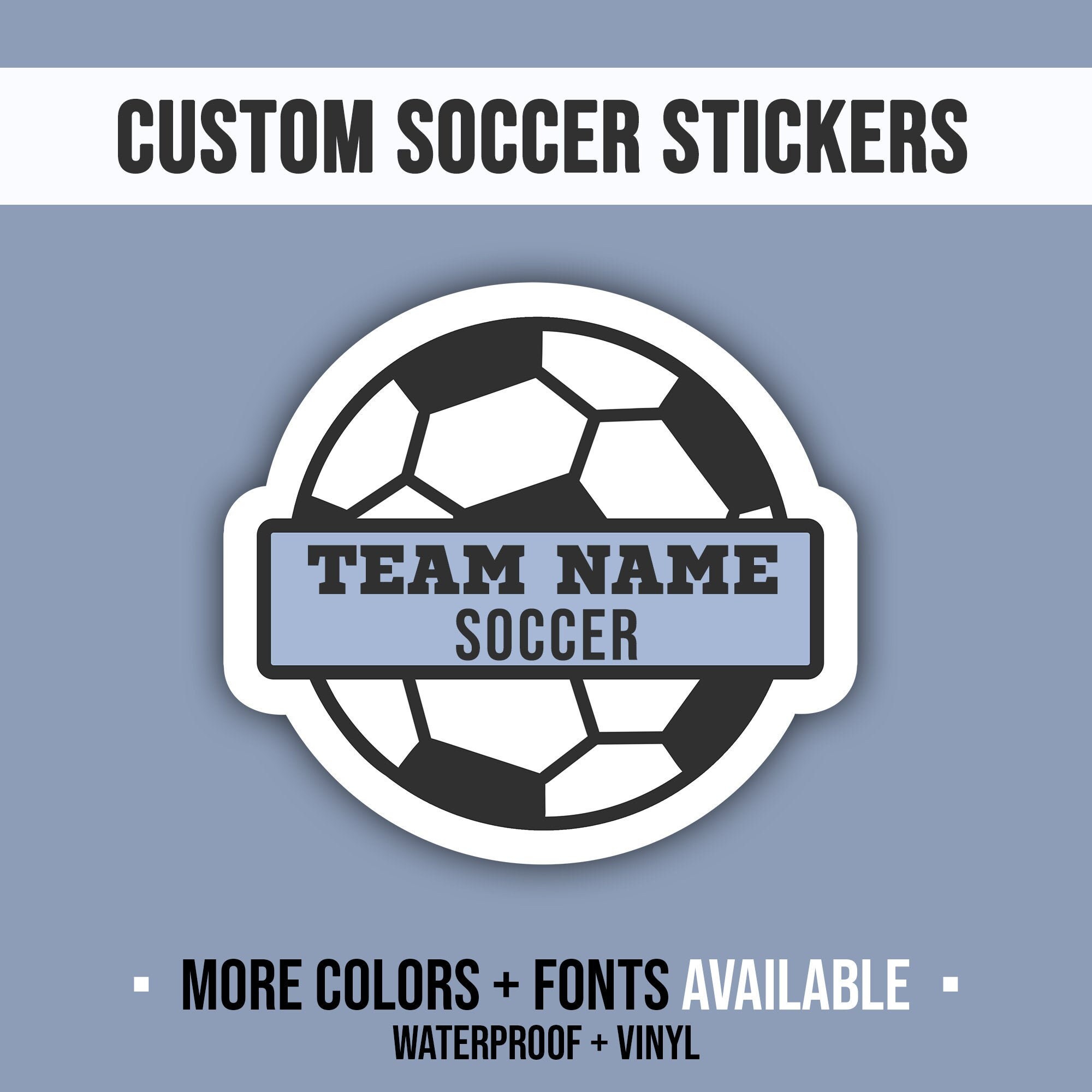 Custom Soccer Sticker Custom Sport Sticker Soccer Stickers Etsy