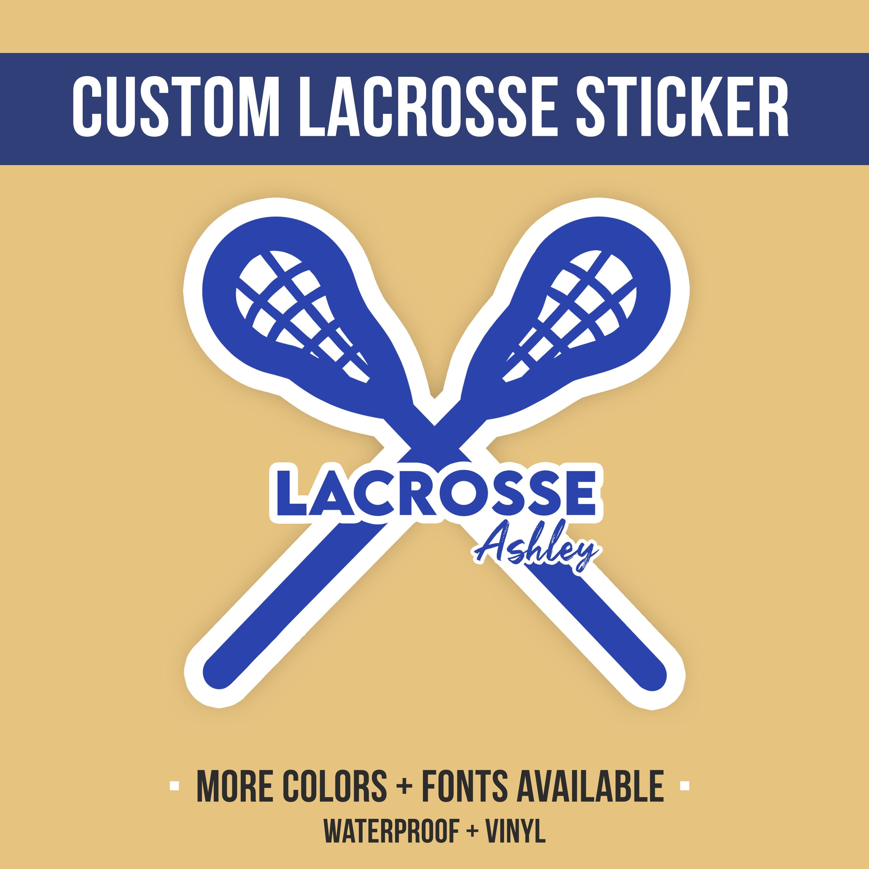 Custom Lacrosse Stickers Custom Sport Sticker Lacrosse Etsy