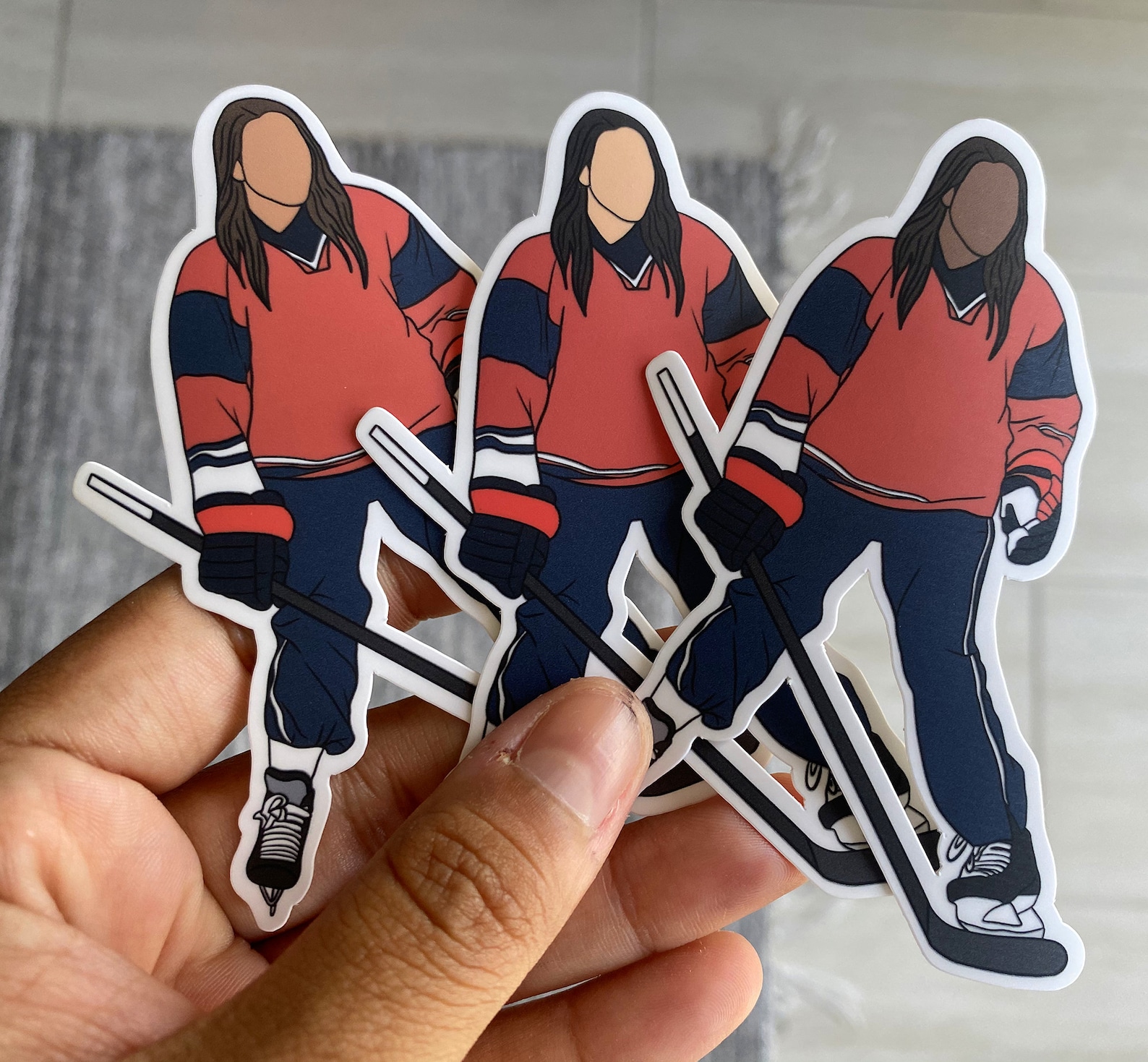 Ice Hockey Stickers Girl Hockey Ice Hockey Decal Hockey Etsy