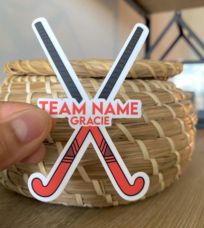 Custom Field Hockey Stickers Custom Sport Sticker Field Etsy