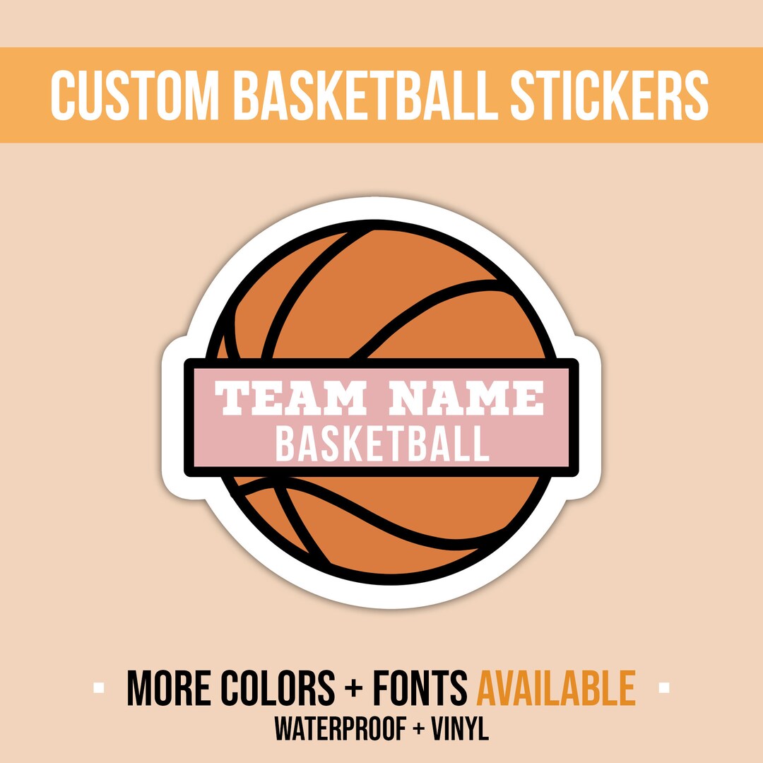Custom Basketball Sticker Custom Sport Sticker Basketball Stickers Team