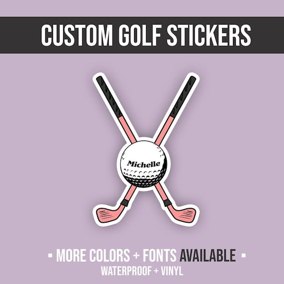 Custom Golf Sticker Custom Sport Sticker Golf Stickers Etsy