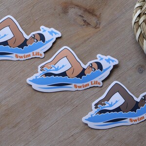 Swim Stickers, Swimming Sticker, Girls Swimming, Swimming Gift, Sport ...