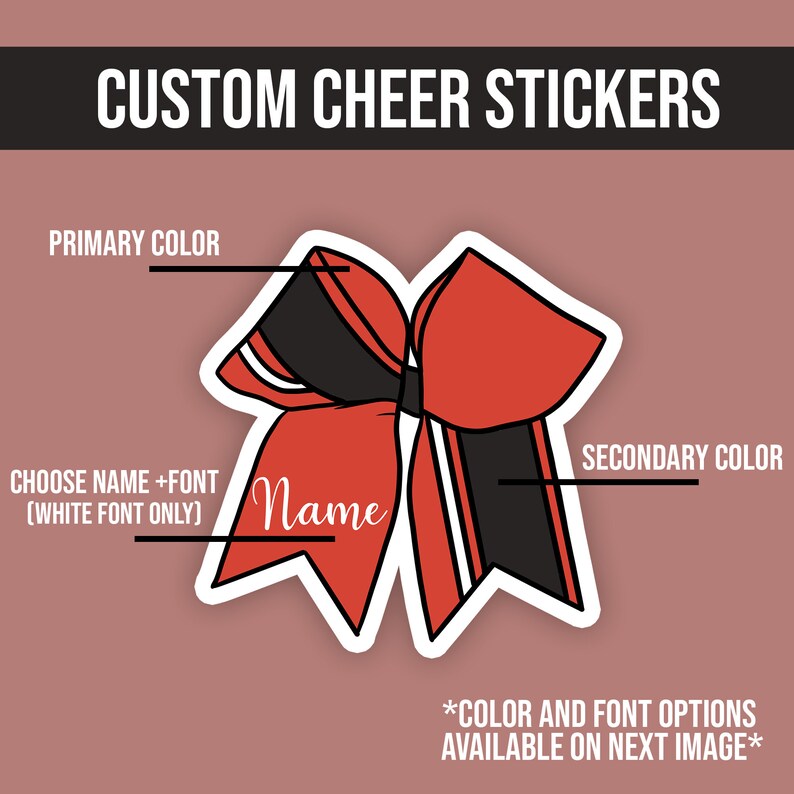 Custom Cheer Stickers Custom Sport Sticker Cheer Stickers - Etsy