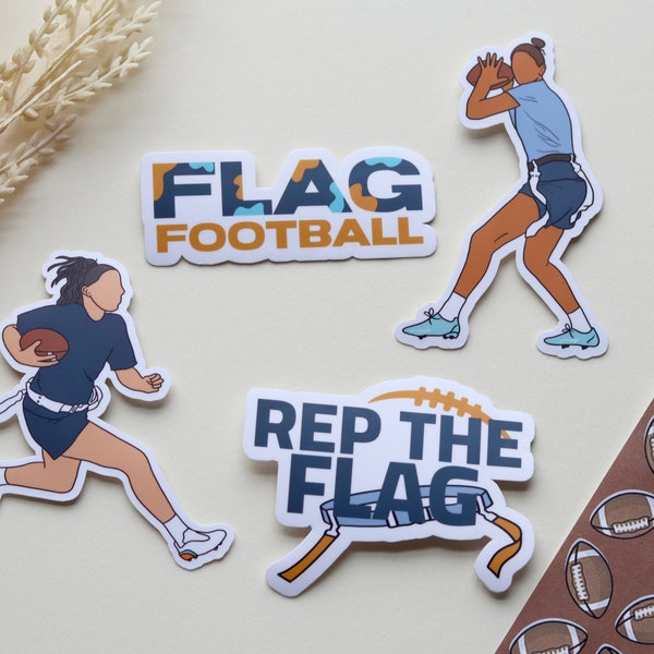 Flag Football Stickers | Girls flag football| Flag Football| Flag Football Mom | Flag Football Gifts| Sport Stickers | Sport Gifts