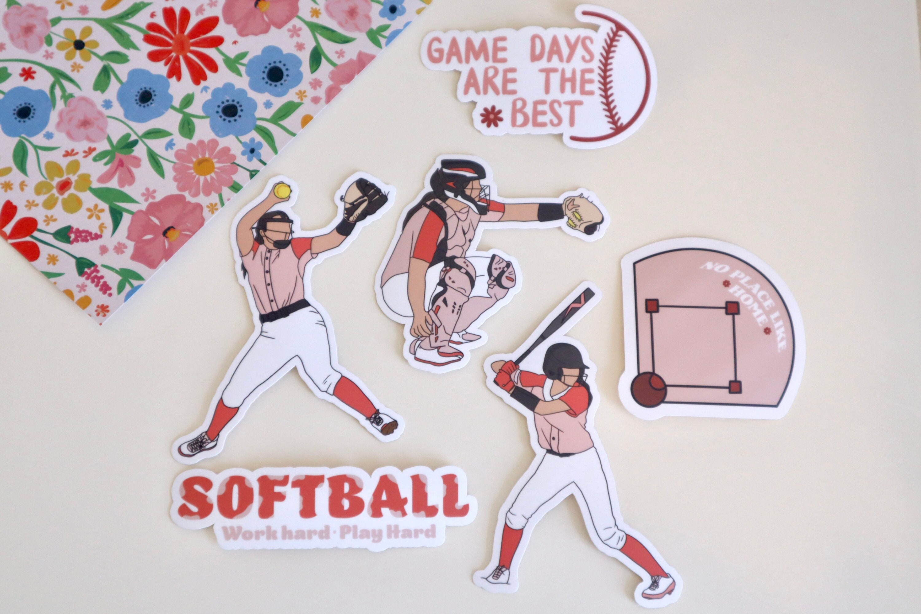 Sofball Ribbon Sticker Softball Sticker | Softball Player | Softball Team Stickers | Softball ...