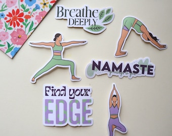 Yoga Sticker, Yoga Pose Sticker, Yoga Gifts, Namaste Sticker, Yoga Planner, Meditation Sticker, Yoga Quotes,