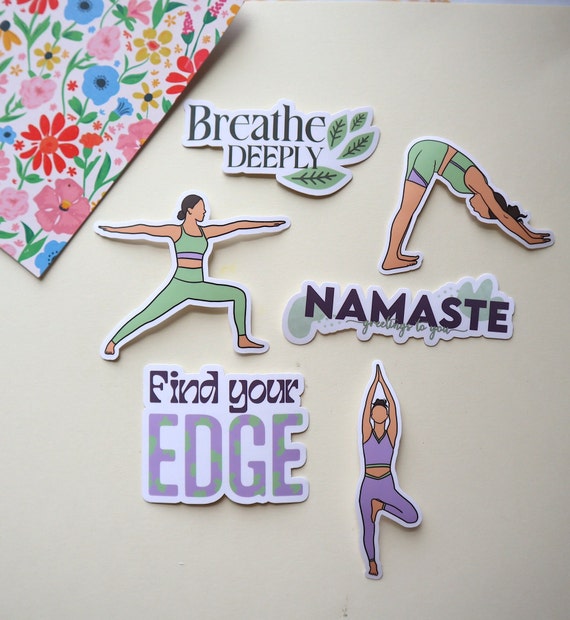 Yoga Sticker, Yoga Pose Sticker, Yoga Gifts, Namaste Sticker, Yoga Planner, Meditation Sticker, Yoga Quotes, 