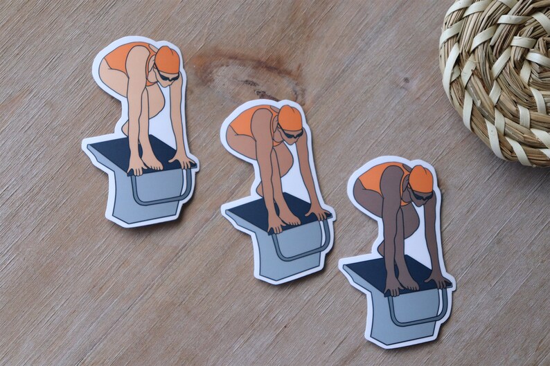 Dive Board Sticker Swim Stickers, Swimming Sticker, Girls Swimming, Swimming Gift, Sport ...