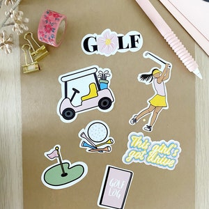Girl Golf Stickers, Golf Stickers | Golf Gift | Coach Gifts, Sport Stickers | Gifts for the Golf Lover | Golf Lover | Waterbottle Stickers