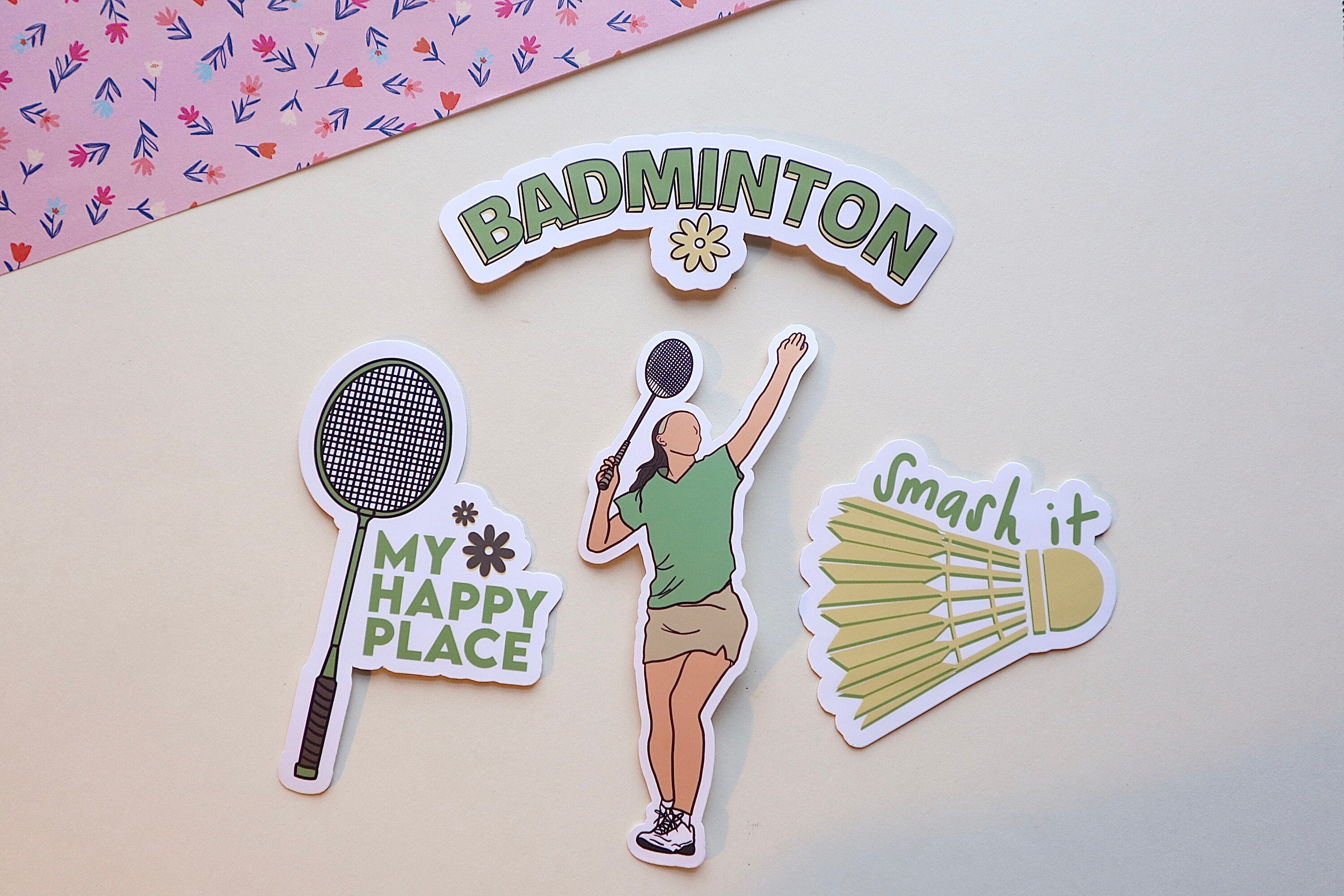 Two Badminton Racquests Sticker Badminton Sticker, Badminton Team Gifts, Badminton Coach Gifts ...