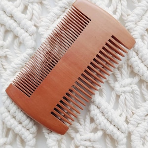 Macramé Comb, Wood, Double Sided, Fringe Comb, Macrame Brush image 1