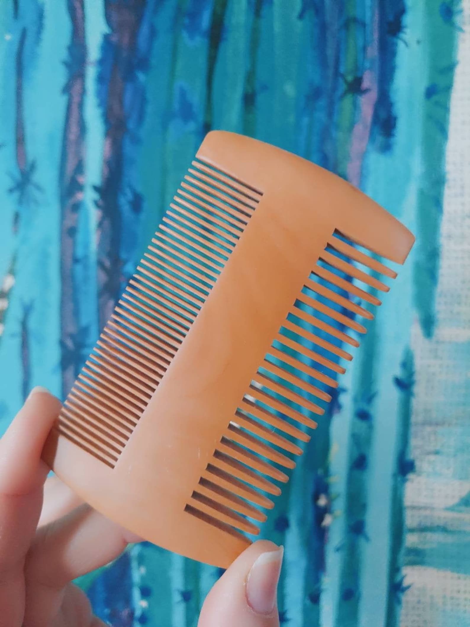 Wooden Macramé Fringe Comb Double Sided Etsy