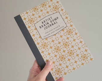 Artist Brain Dump Journal - Free Your Mind & Unleash Your Creativity in Gold Pattern